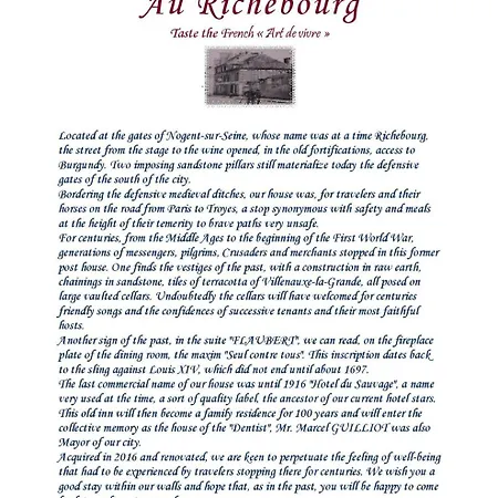 住宿加早餐酒店 Au Richebourg